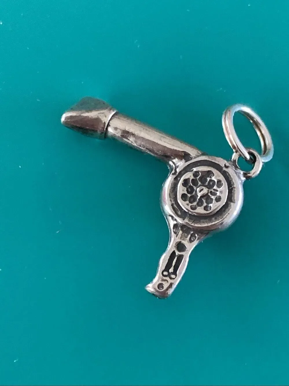 Hairdryer Sterling Silver Jewelry Charm #hairdresser